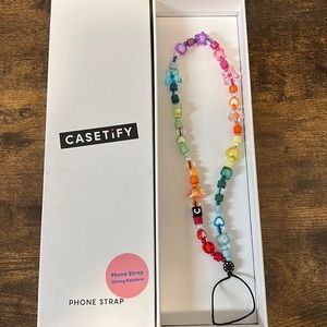 New- Casetify rainbow phone strap